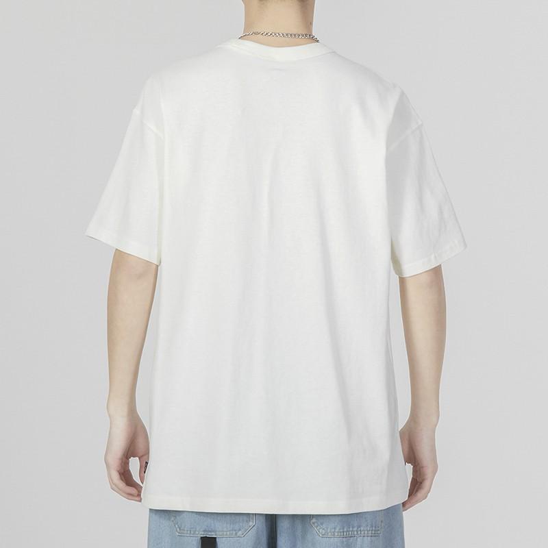 Nike Logo Solid Color Crew Neck Short Sleeve T-Shirt for Men In White