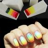 10 ks Nail Art Houbičky na razítkování s přechodem barev Gel Trojúhelníkové nástroje pro barvení