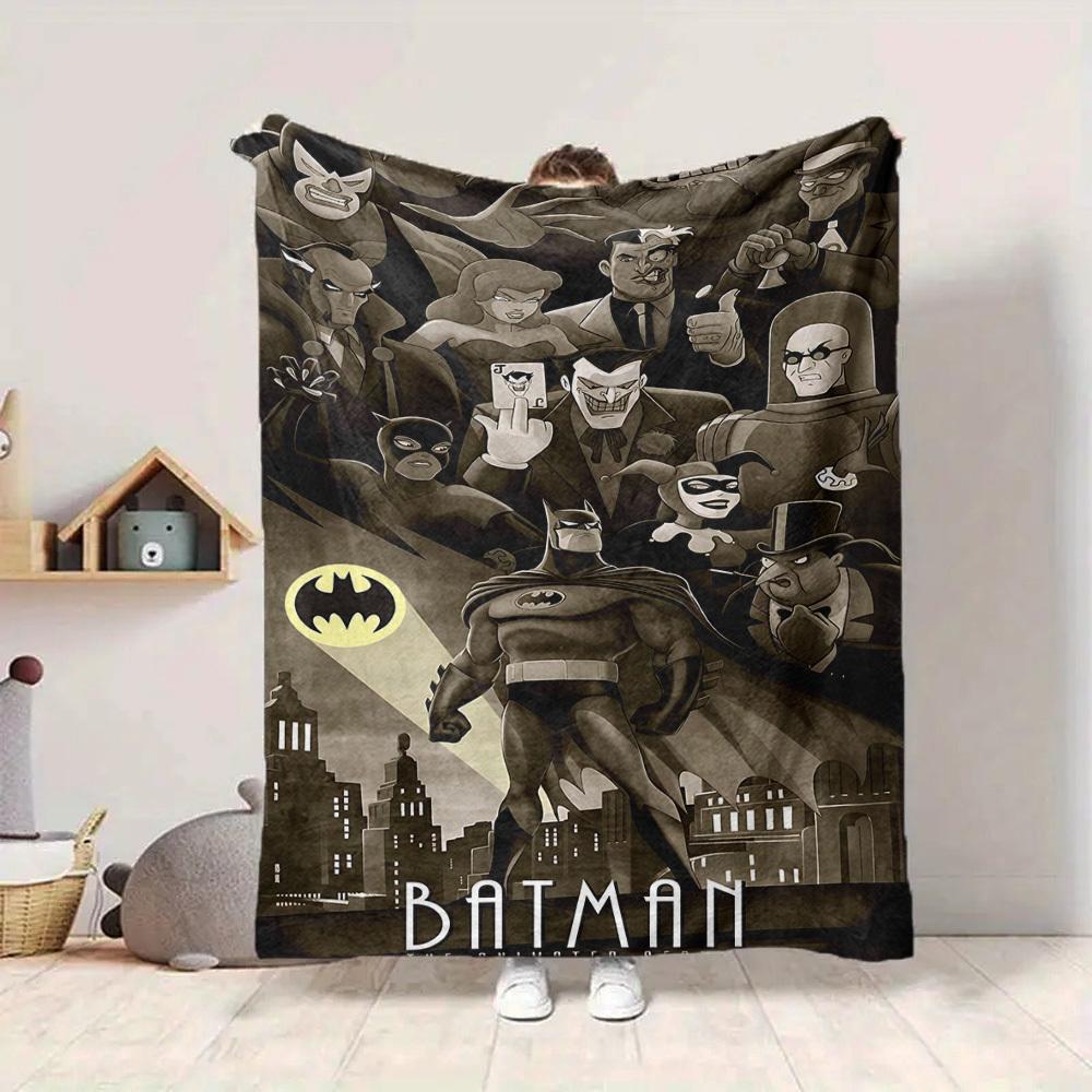 1pc Batman Blanket Lightweight Flannel Throw For Sofa, Bed, Travel, Livingroom, Office, Couch, Chair, And Bed