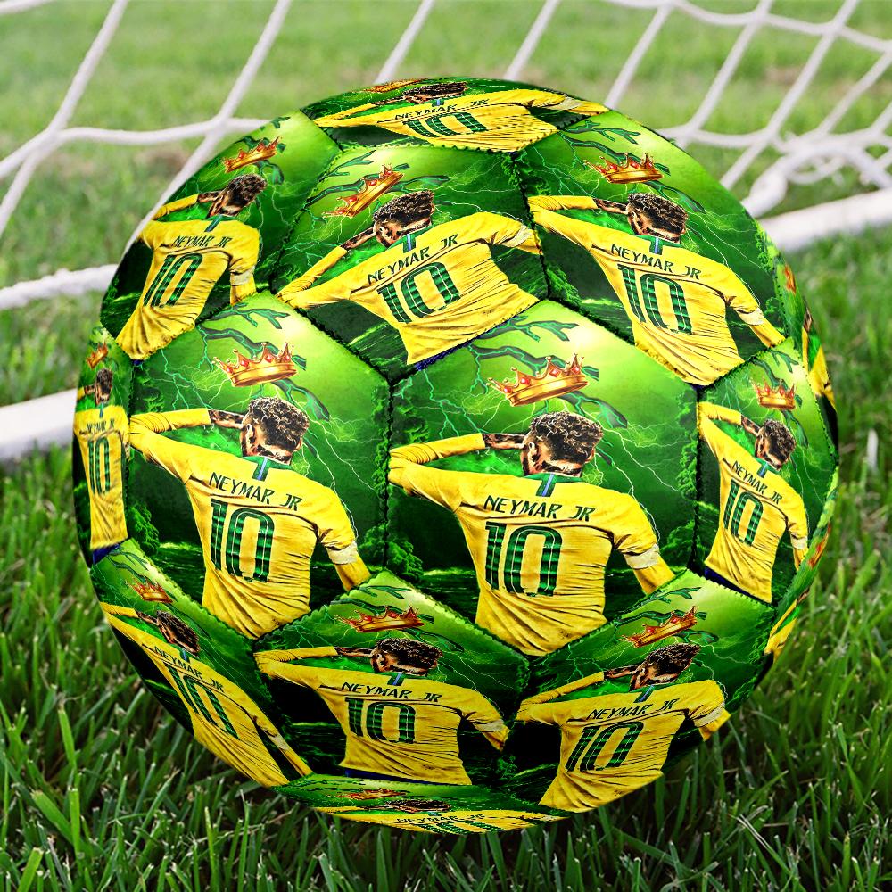 Brazilian Football Star Size 5 Soccer Balls, Anti-Slip, Protective Football, Outdoor Sport, a Unique Gift Suitable for him/her, Birthdays