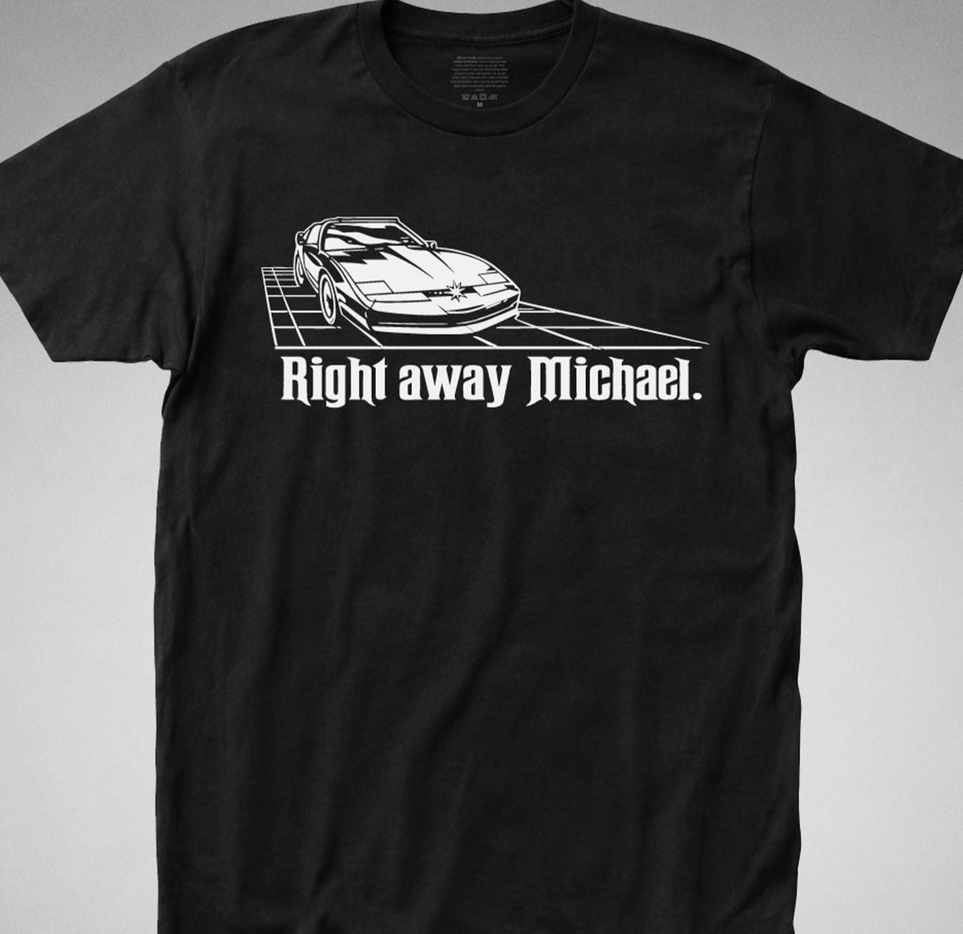 Knight Rider T Shirt 80 s Michael Kitt firebird trans am Car david hasselhoff tv 4XL