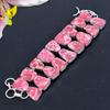 Pink Hememorphite Druzy Gemstone Handmade 925 Sterling Silver Bracelet 7-8" KG-1817