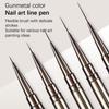 1Pcs Nail Art Brushes French Nail Liner Pens 10/12/23Mm Ultra-Fine Long Wire Drawing Painting Manicure Tool