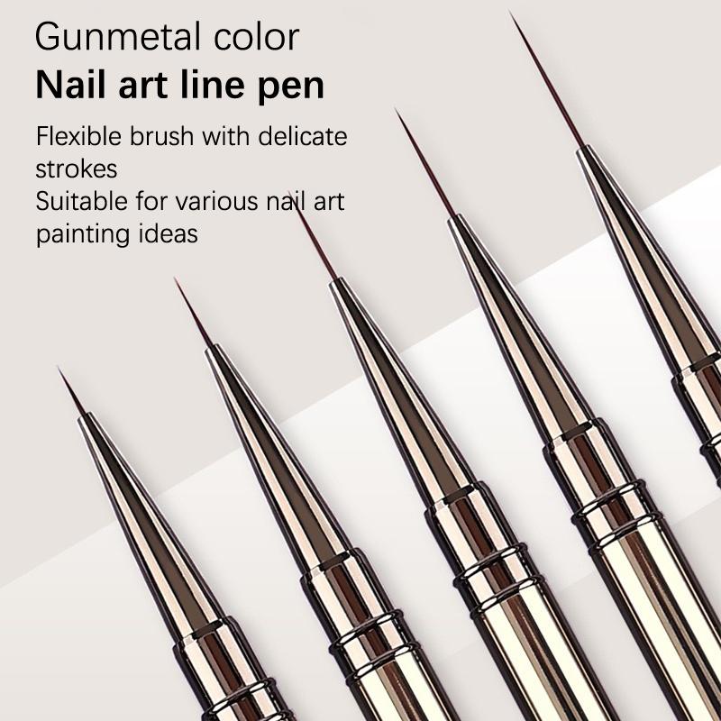 1Pcs Nail Art Brushes French Nail Liner Pens 10/12/23Mm Ultra-Fine Long Wire Drawing Painting Manicure Tool