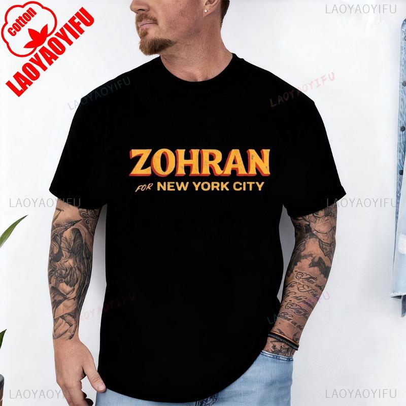 Zohran Mamdani for NYC Mayor Merchsupport 2025 Zohran Mamdani Cotton TShirt Crew Neck Short Sleeve Streetwear graphic t shirts