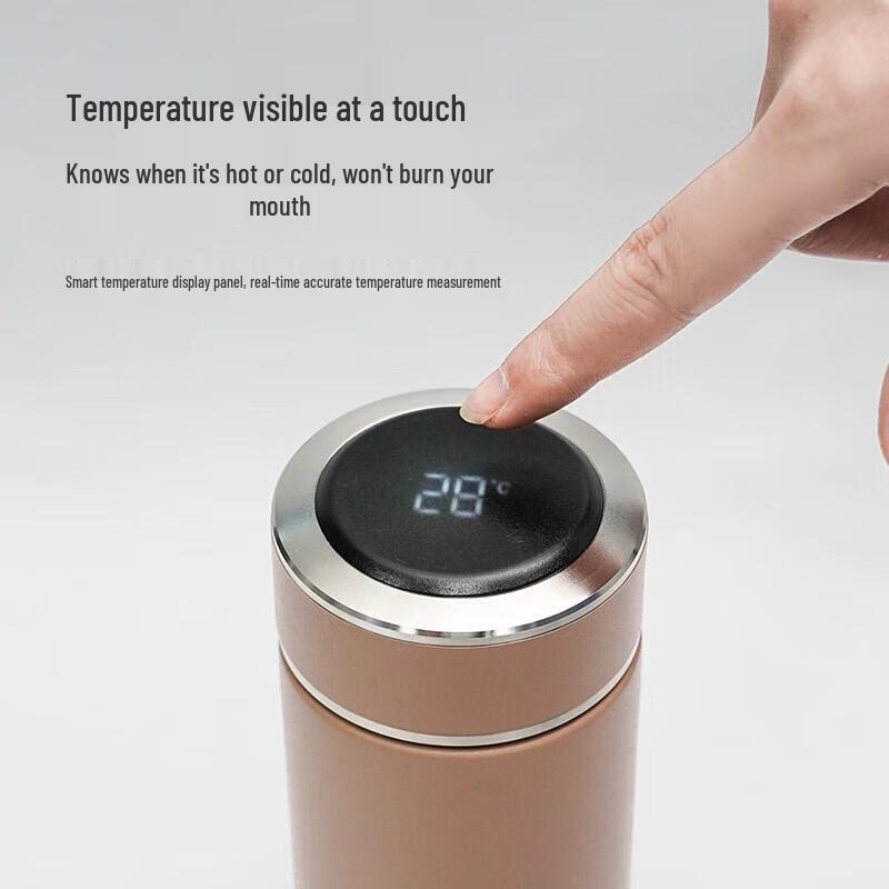 Haers Smart Insulated Tea Infuser Mug with Temperature Display