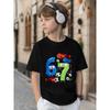 Kids T-Shirt 67 Number Basketball And Football Graphic Print Boy and Girl Tees Top Summer Short Sleeve Casual Outdoor Kids Clothing