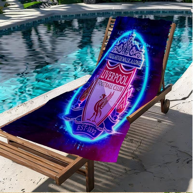 Liverpool F.C Print Beach Towel, Versatile Lightweight Absorbent Beach Towel for Pool Surf Yoga Bathroom, Perfect Birthday Holiday Gift