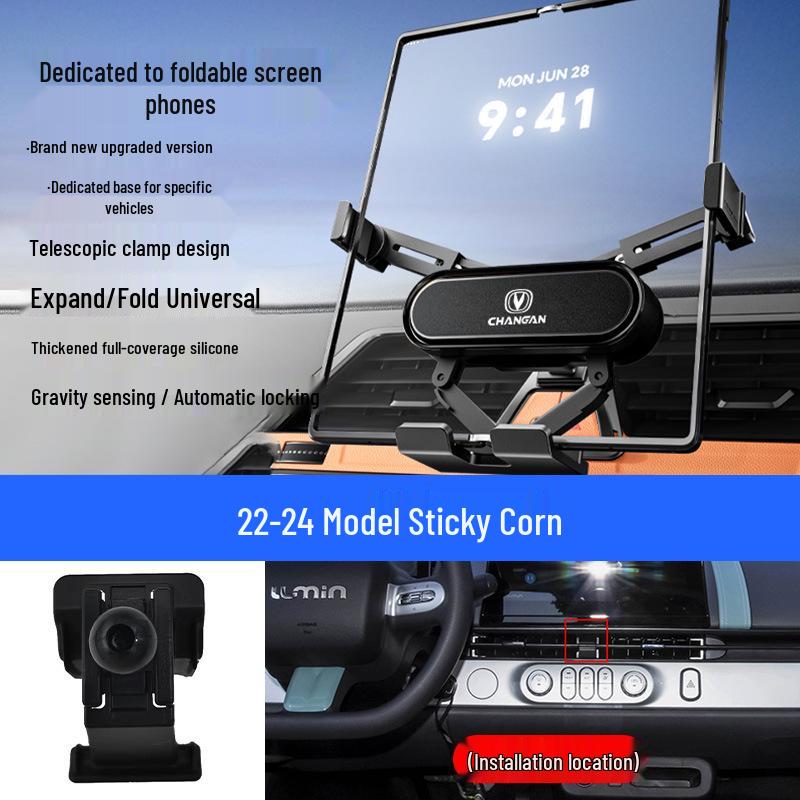 Foldable Mobile Phone Holder for Changan Eado/Deep Blue/Ounuo/CS55/Benben/CS75/Coser/Oshan Vehicles