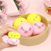 Steamed Dumpling Mini Squeeze Toys Pig/Chick Dog Bun Squeeze Balls Animal Dumpling Toys  Boys Girls