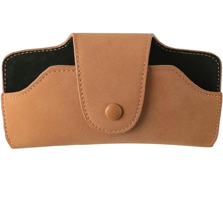 Sunglasses Holder For Car Visor Vegan Leather Glasses Case With Clip Automotive Interior Visor Accessories