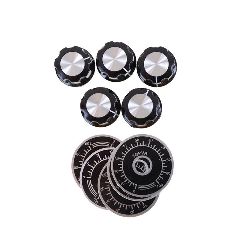 10Pcs Black Rotary Potentiometer Knobs Caps with Counting Dial Bu 10Pcs Black Rotary Potentiometer Knobs Caps with Counting Dial Bu