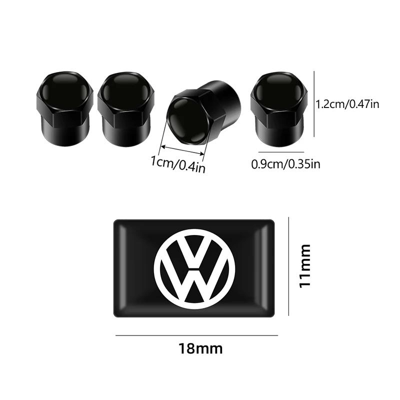 WHAQY1 2026 Hot For VOLKSWAGEN VW Auto Wheel Tire Valve Stem Caps Cover & 3D Epoxy Car Interior Decorative Stickers For Volkswagen Tigu