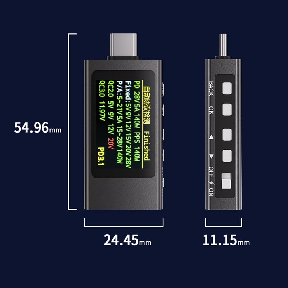 The Xsdjasd Wattmeter Type C Tester is a tester for simple electronic It can be used as a DC ampere and K-X1 multi-function tools. voltmeter, meter,