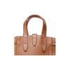 Furla Net Series 17 Classic Twist Buckle Solid Color Calfskin Tote Bag Shopping Tote Basket Shoulder Crossbody Handbag Mini Women's Brown