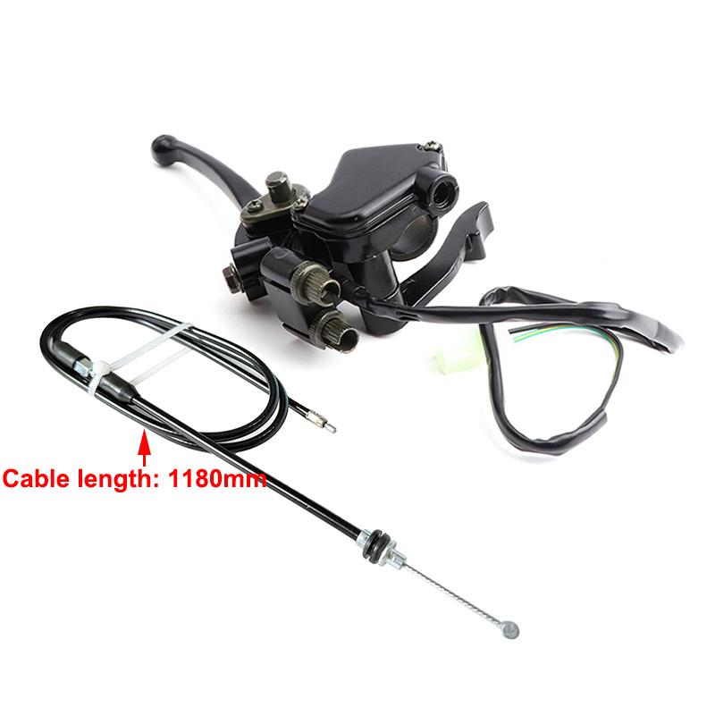 7/8'' 22mm Accelerator Thumb Double Brake Lever & Gas Throttle Cable For Chinese 50cc 70cc 90cc 110cc 125cc 150cc 200cc ATV Quad