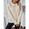 Damen Lässig Rundhals Pullover Strickpullover Locker Herbst Winter