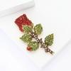 Exquisite Shinning Rhinestone Rose Flowers Brooches For Women Party Jewelry Accessories Gifts