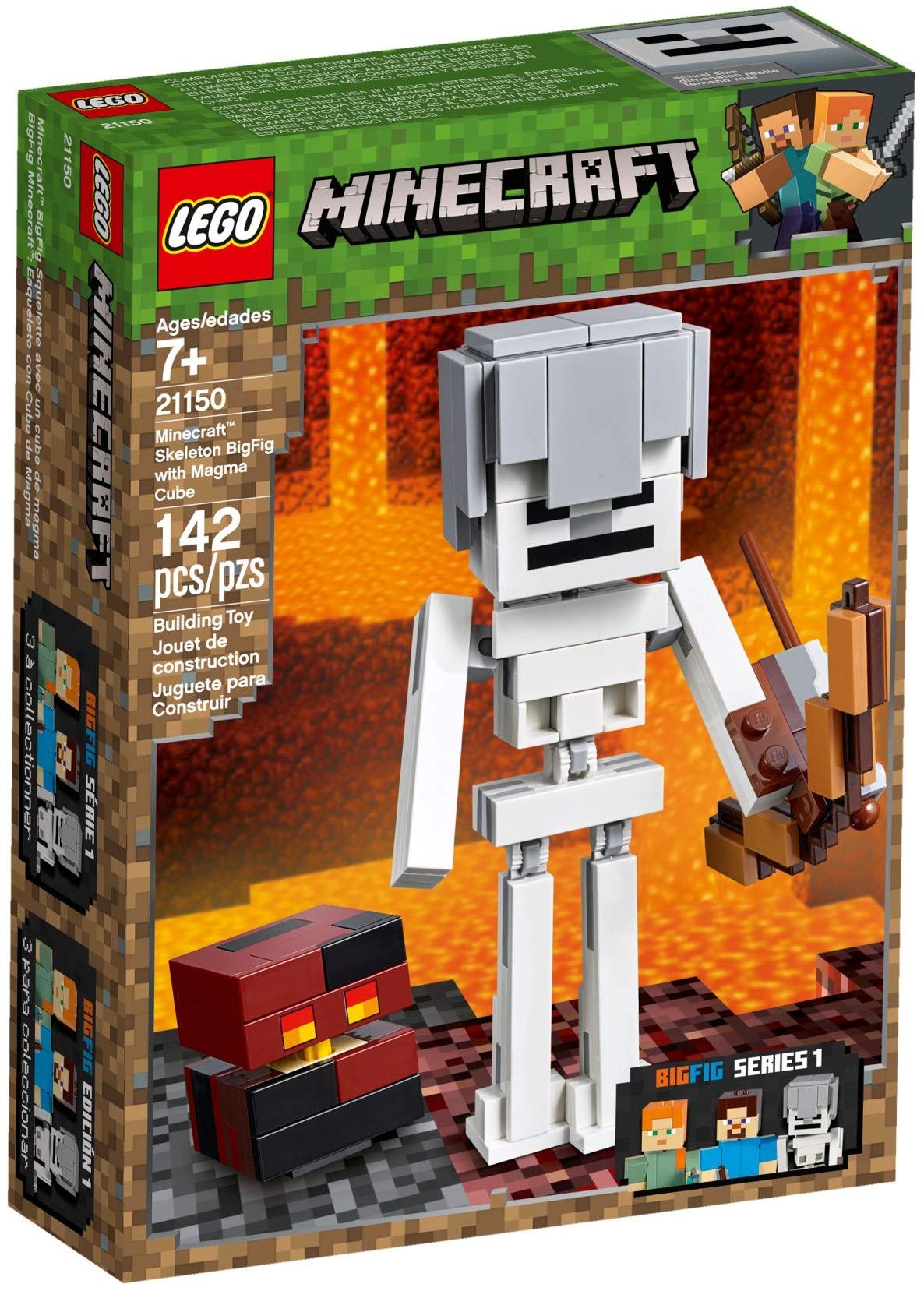 

LEGO Minecraft Minecraft Big Fig Skeleton and Magma Cube 21150 Block Toy Boys