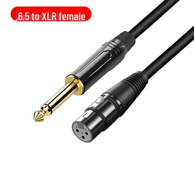 

Gold-Plated 6.35mm to XLR Male to Female Balanced Microphone Cable 0.3 meter