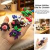 Halloween Classroom Prizes 15Pcs Articulated Small Spiders, 3D Printed Glow in The Dark Spider Egg Spooky Toys for Kids Set, Glowing Movable