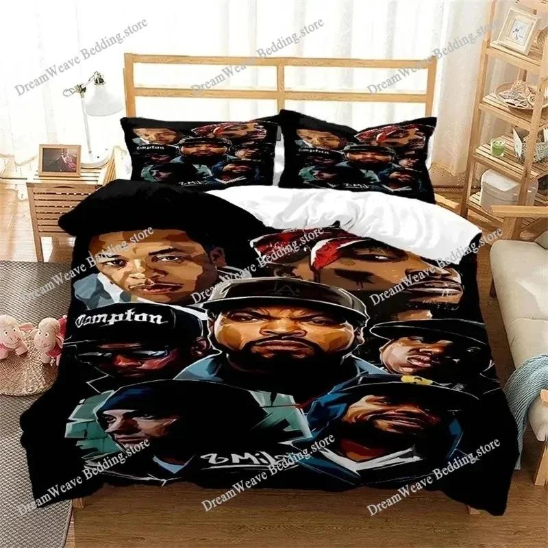 Hiphop Rapper Bedding Set Duvet Cover 3d Bedding Fashion Design Decoration King Duvet Cover Set Double Bed Set Bedding Sets
