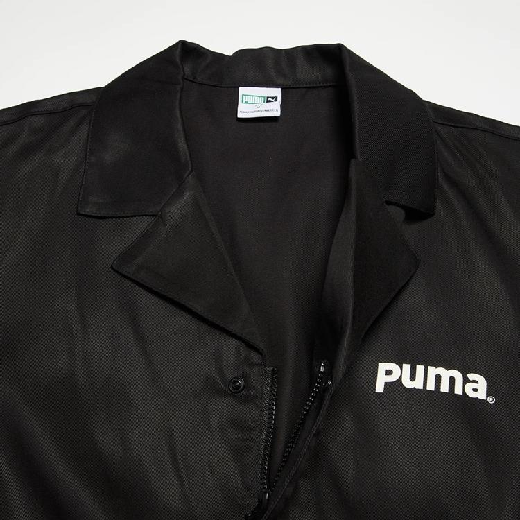 Puma Moisture-Wicking Breathable Solid Color Short Sleeve Jumpsuit Women Jumpsuits Black 624108-01