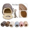 Pet Nest Cocoon Shape Closed Cat Nest Small Dog Bed Plush Soft Puppy Cats Cave Winter Warm Sleeping Bed Removable Cover Supplies