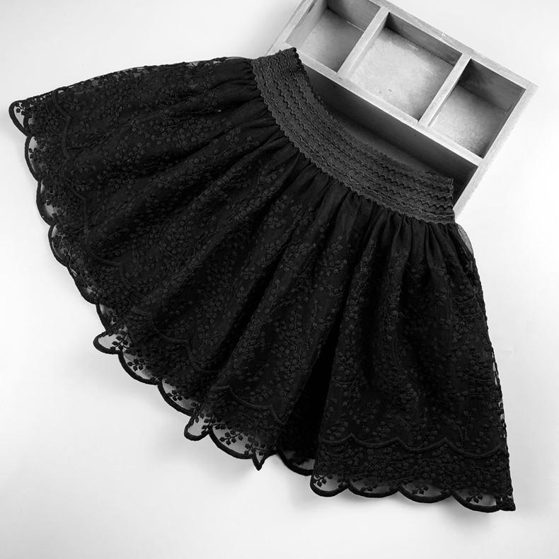 Girls' Lace Trim Short Skirt - Mesh Puffy Skirt for Toddlers & Kids