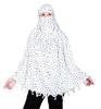SIXSIGMA® Pure Cotton Long Scarf with Sun UV Protection Scarves Usable for Vehicle Driver | Breathable Light Weight | Universal Size | White Printed