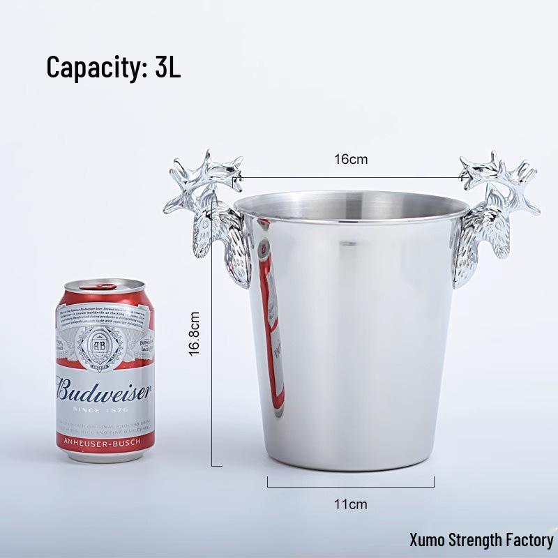 Stainless Steel Ice Bucket for Bar - Champagne & Beer Cooler