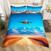 Feelyou Cartoon Car Kids Bedding Set Construction Bedding Duvet Cover Set Boys Decor Equipment Trucks Comforter Cover Set Excavator Tractor