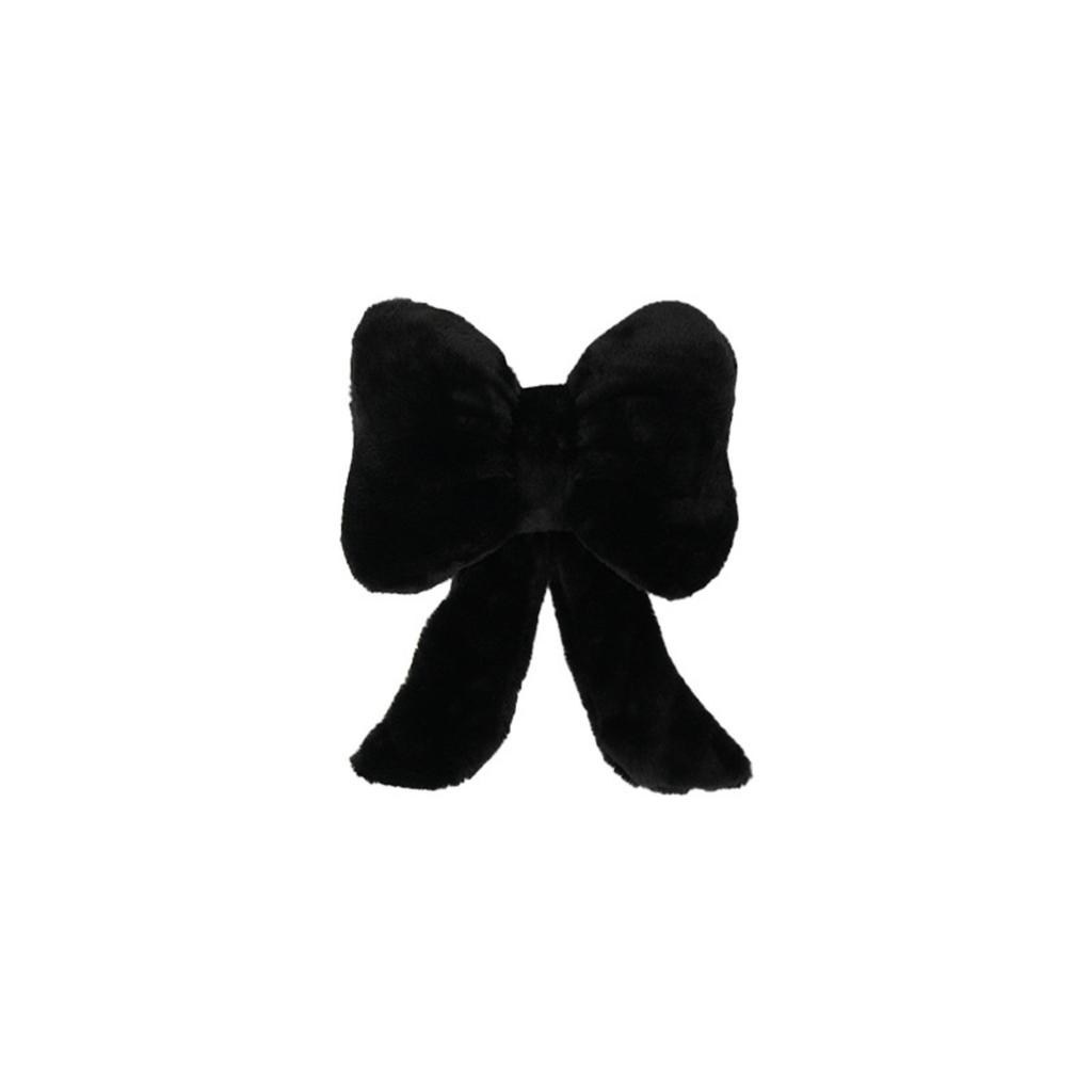 Soft Furry Bow Throw Pillows Cute Bowknot Plush Pillow Home Decor Stuffed Bow Lumbar Pillow For Bed Couch Living Room Decor