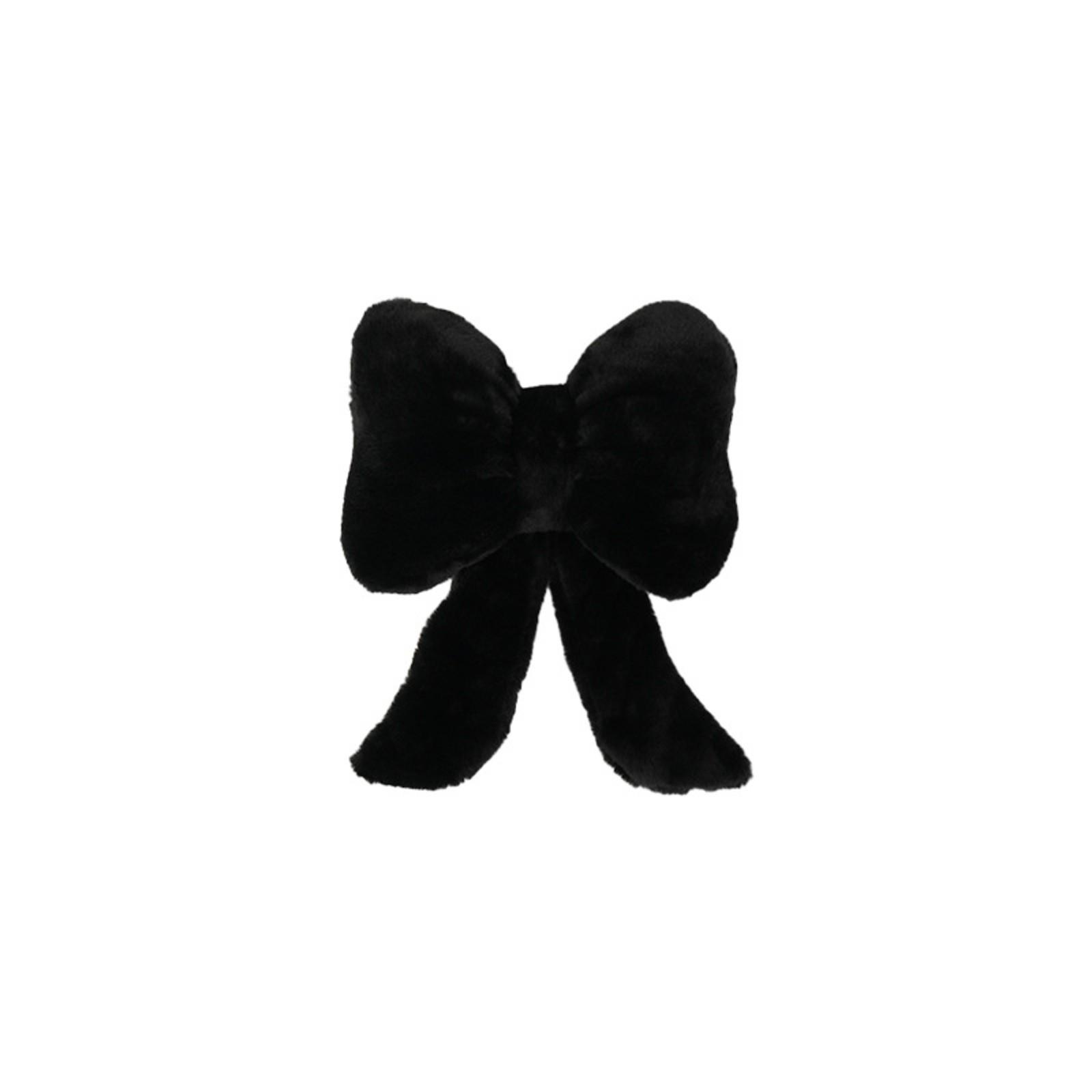 

Soft Furry Bow Throw Pillows Cute Bowknot Plush Pillow Home Decor Stuffed Bow Lumbar Pillow For Bed Couch Living Room Decor One Size чёрный