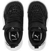 Puma Evolve Run PU Versatile Comfortable Shock Absorbing Breathable Low Top Walking Shoes Baby Shoes Black White 389692-01