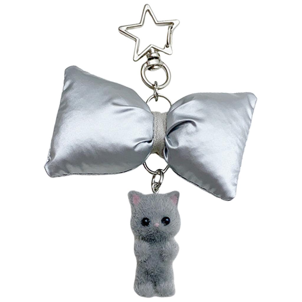 Elegantní klíčenka s motýlkem, klíčenka s mašlí, kočka s motýlkem, motýlek, odnímatelná šňůrka na telefon, ozdoba pro módní ženy