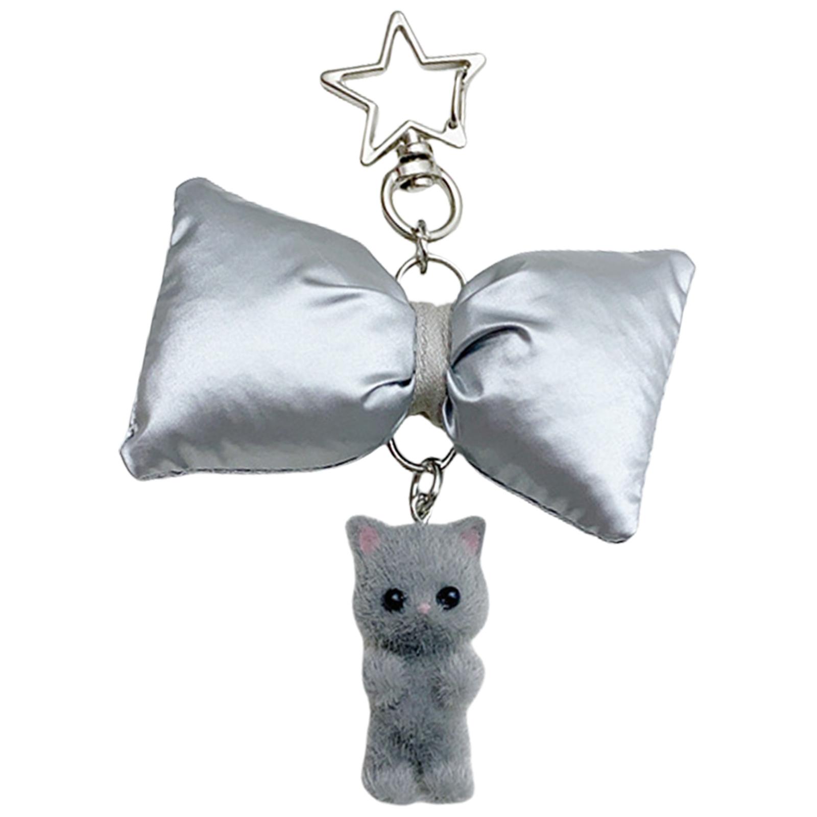 

Элегантный брелок-бабочка, бант, кошка, бабочка, узел, брелок, съемный телефонный шнурок, украшение для модных женщин серый