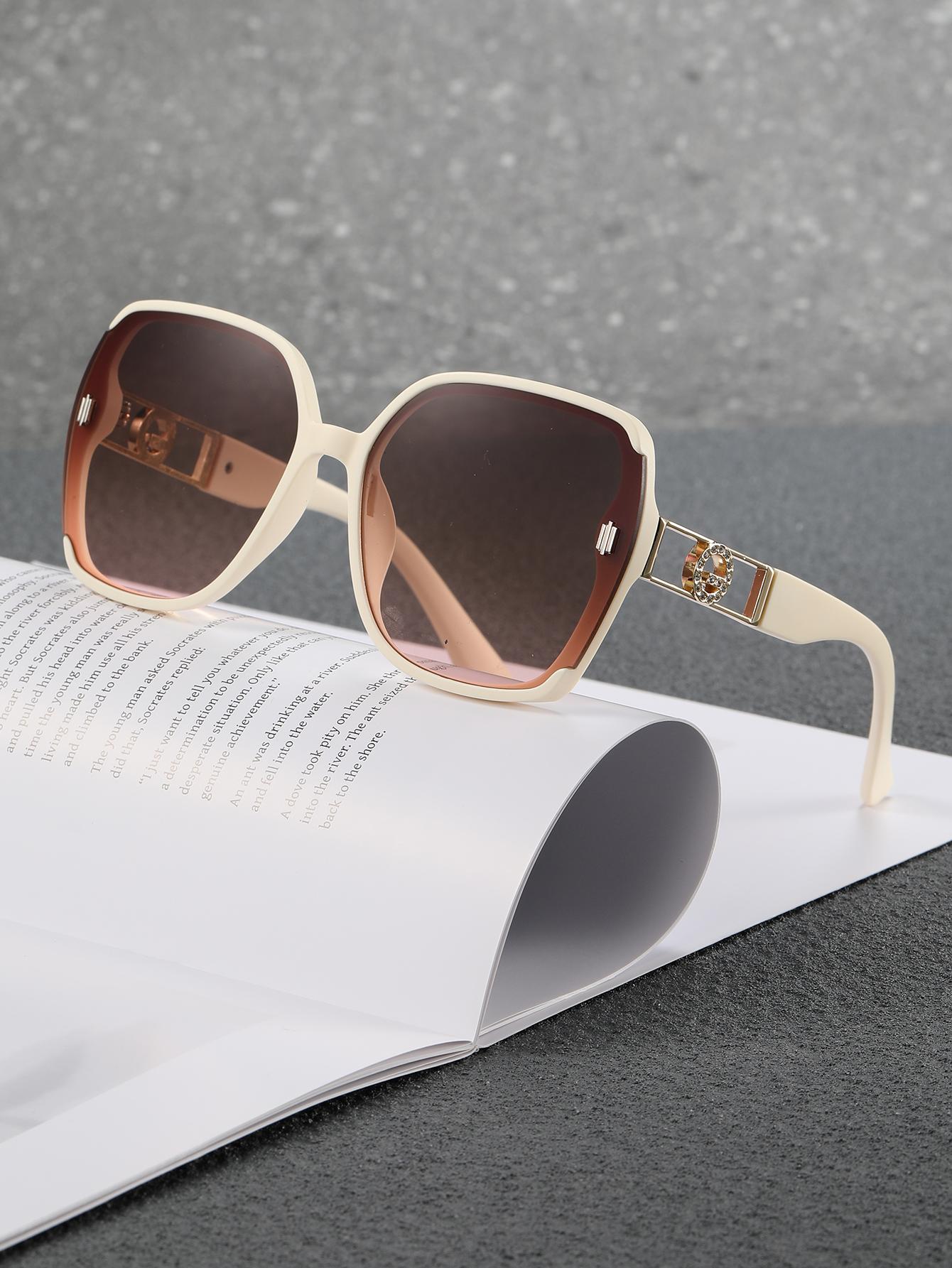 

New Square-framed Sunglasses for Women, Sun Protection Glasses for Driving, Trendy Street Style, Sunshade, UV Protection Sunglasses бежевий