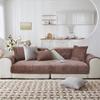 Tykk plysj Sofatrekk Geometriske Striper Sofa Håndkle Anti-skli Kombinasjon Sofa Pute Sliptrekk for stuebeskyttelse