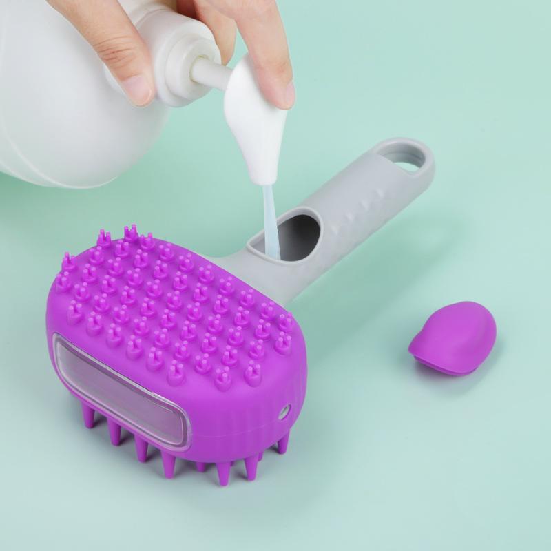 Cat Bath Brush, Cat Large Capacity Bath Brush, Pet Hair Removal Brush, Pet Cleaning, Massage Comb, 3 In 1 Grooming Product