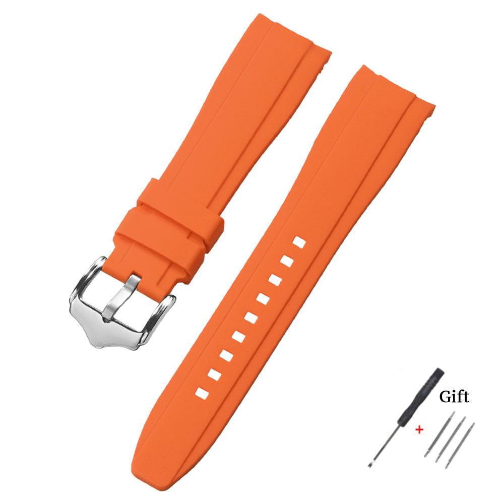 20mm 22mm Soft Silicone Strap for Swatch for Omega MoonSwatch Waterproof Watchband High Quality Curved End Rubber Watch Bracelet