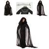 Witch Long Costume For Women Halloween Cosplay Party Cape Gloves Skirt Polyester Fabric