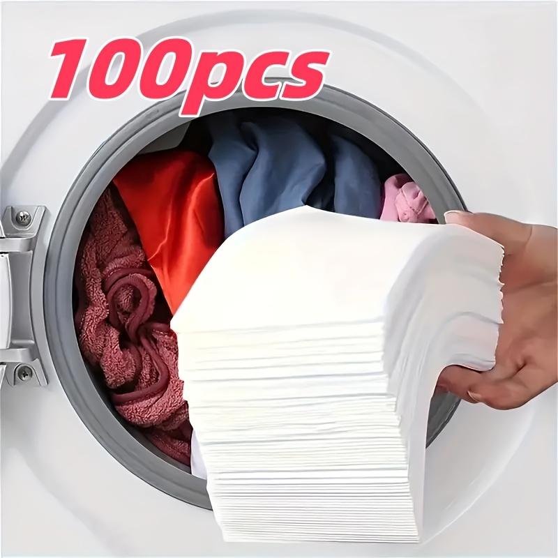 100pcs Colour Catcher Sheet Proof Color, Absorption Paper Anti Cloth, Dyed Laundry Color Run Remove Sheet, in Washing Machine