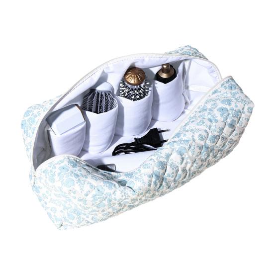 Cestovní taška na fén Waffle Case na cestovní vlasové nástroje Uzavírání na zip Prošívaný květinový organizér na stylingové nástroje pro kulmy Příslušenství