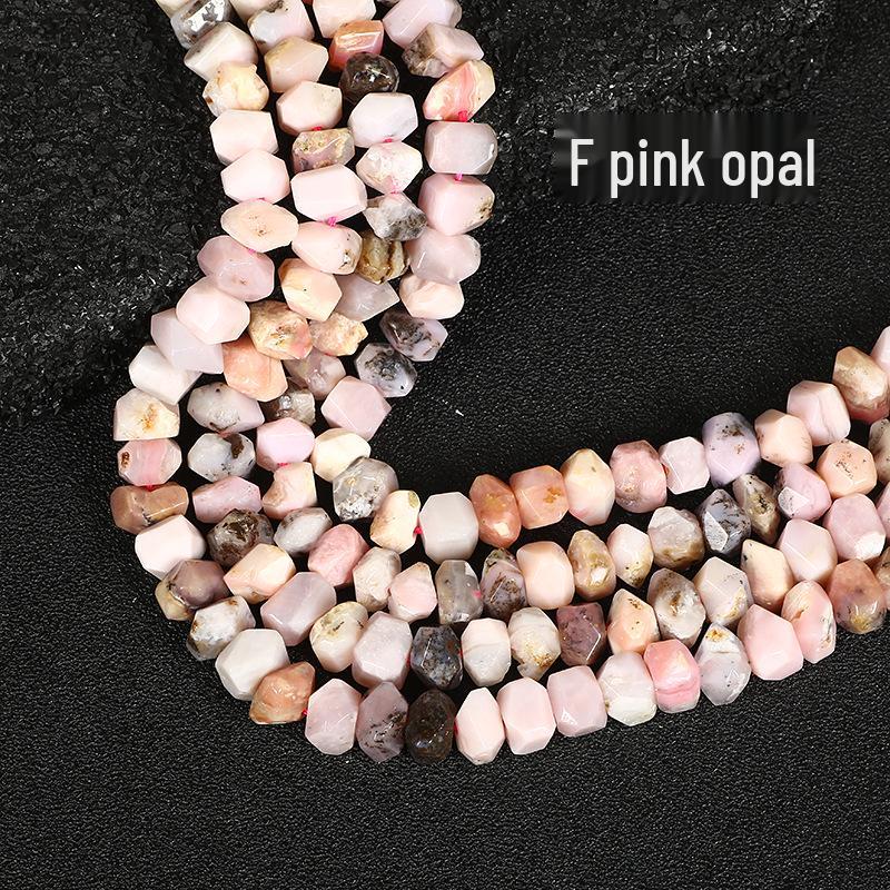Jade Rhodochrosite Prehnite Sunstone Hawk's Eye Irregular Faceted Beads