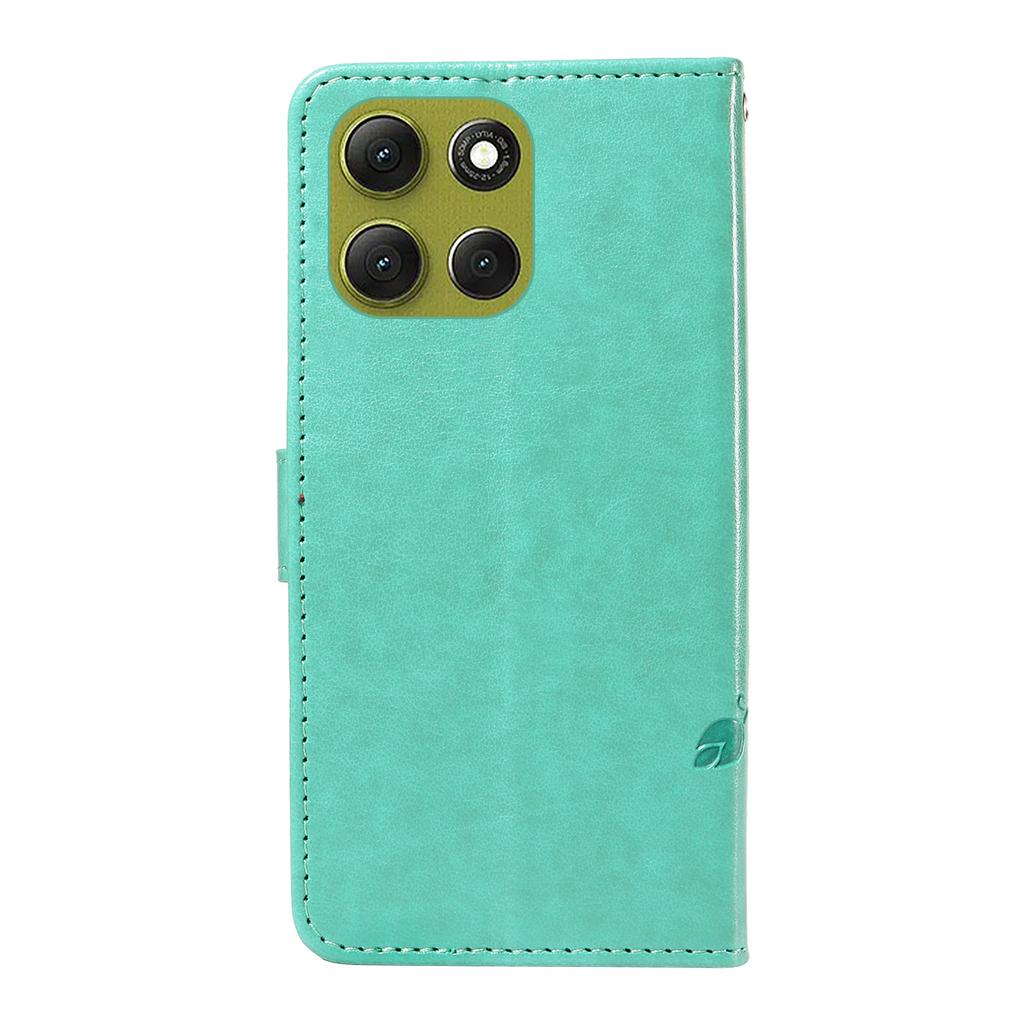 For Motorola Moto G86 5G/G86 Power 5G PU Leather Cases Flower Pattern Wallet Stand Phone Cover with Strap
