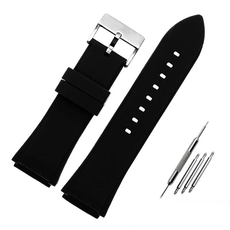 

Waterproof Watch Band Natural Rubber Watch Strap for Giles Guess Watch U0247g3 W0040g3 W0040g7 Blue Silicone Strap for Men 22mm 22mm