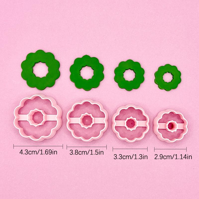 Christmas Tree Wreath Polymer Clay Cutters Earrings Necklaces Pendant Soft Clay Mold Diy Hand Tool Jewelry Cutting Die Molds