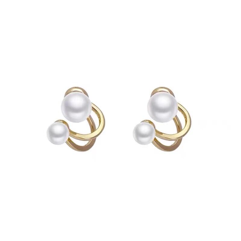 Feminine Temperament Simple Style Two Pairs of High-end Earrings