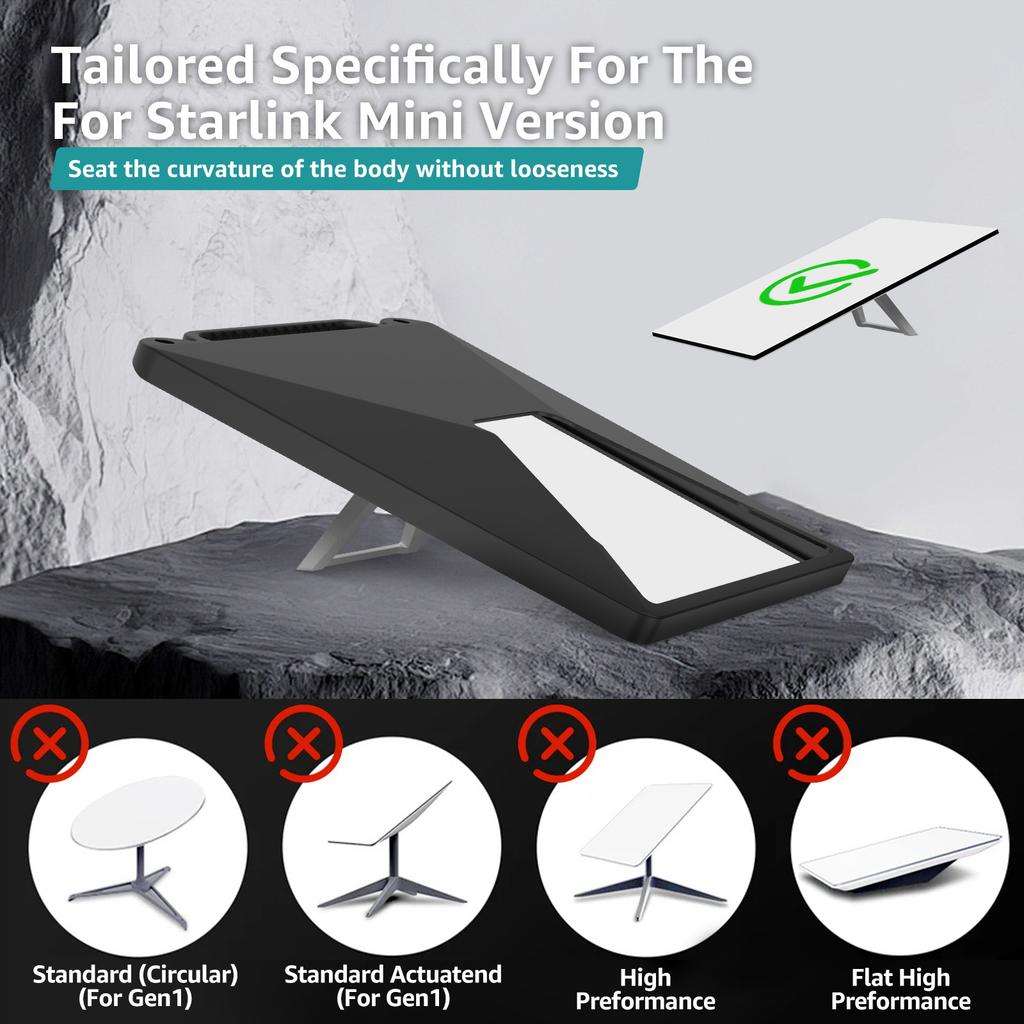 Silicone Satellite Antenna Protective Cover Mini Satellite Dish Protective Cover Case with Handle and Hook for Outdoor Camping